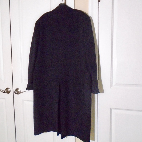 SILVER CLOUD Black Wool/Cashmere Blend Top Coat 42R - Picture 5 of 5